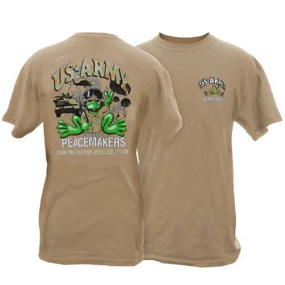 Peace Frogs Mens US Army Mess With The Best Croak Like The Rest Shirt New Small - Picture 1 of 3
